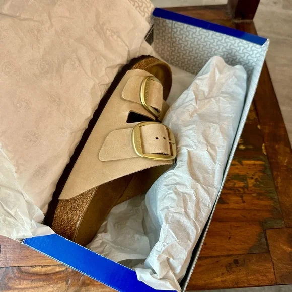 ☀️ BIRKENSTOCK Arizona Big Buckle in Sandcastle EU 38 - Picture 8 of 13